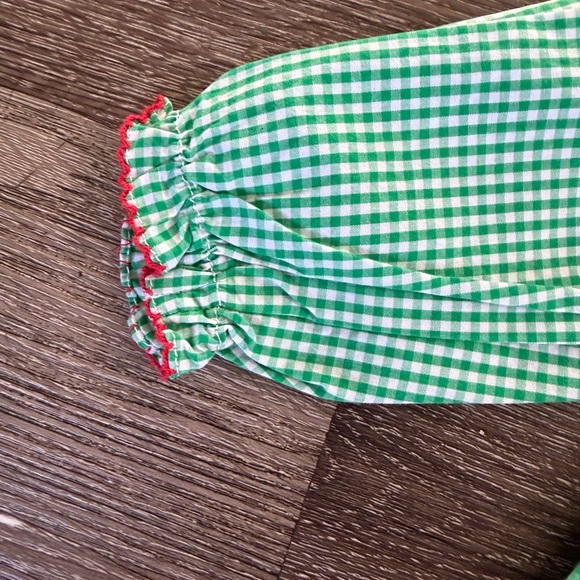 Petit Ami Green and White Baby Dress - Picture 6 of 6